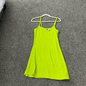terry cloth neon green dress